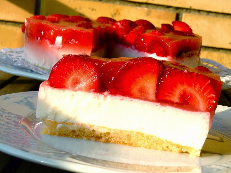 Pastel de fresas light