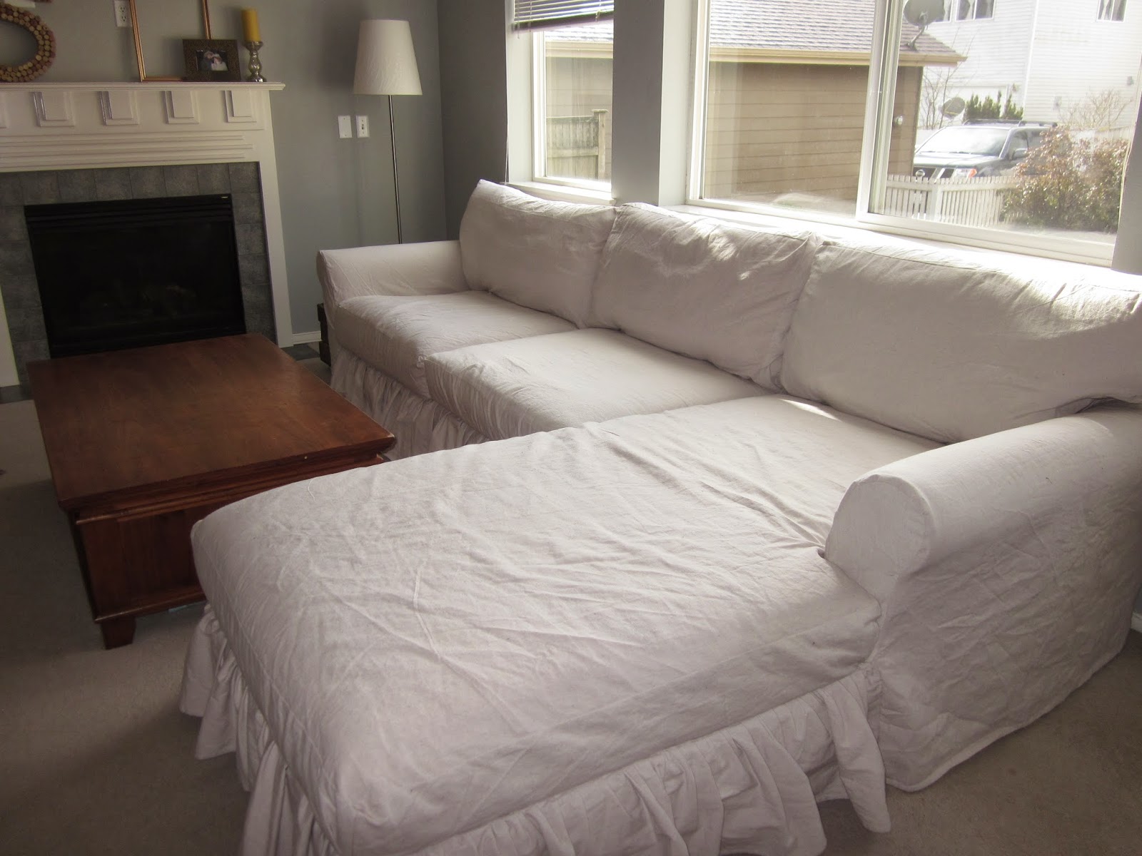 Queen B Creates DIY Sectional Slipcover