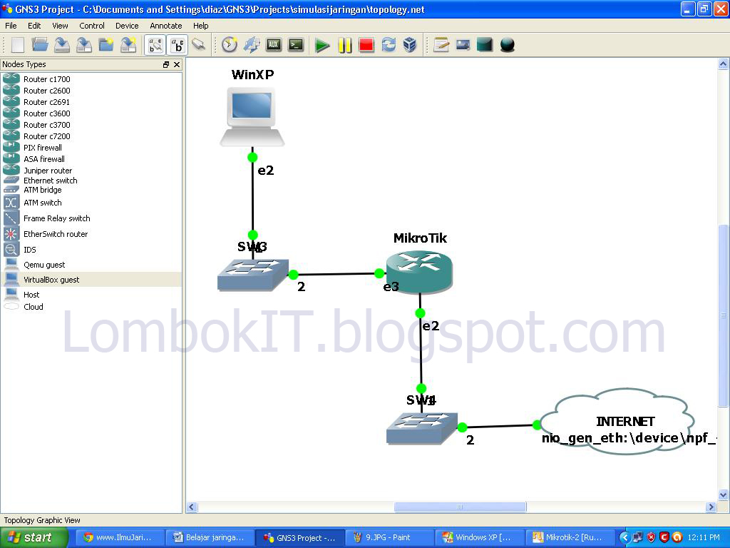 Lombok It Belajar Jaringan Dengan Graphical Network Simulator Gns3