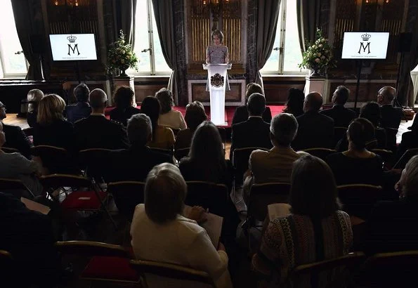 Queen Mathilde attended 2018 Queen Mathilde Award ceremony. Queen Mathilde Foundation selected projects that are in connection with music