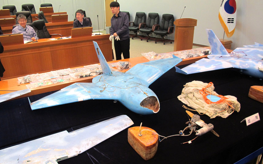 Tres drones de Corea del Norte encontrados en Corea del Sur