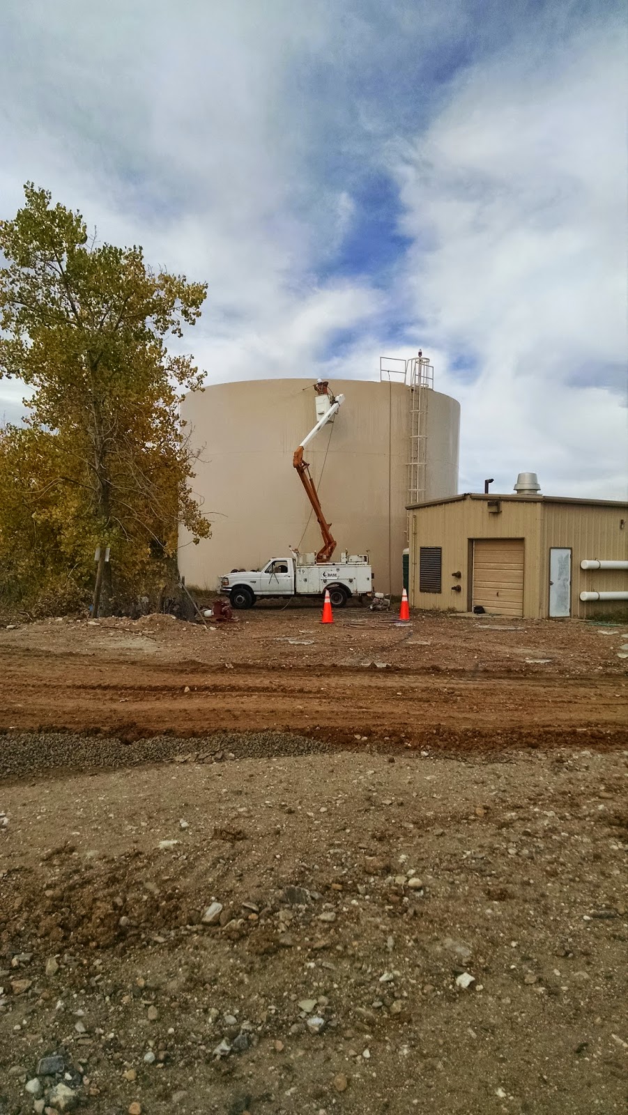 BASE Painters water tank blasting and painting