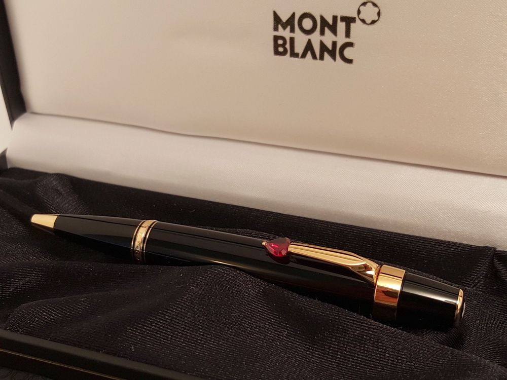 Montblanc Montblanc Boheme Marron Red Gold Fountain Pen NEVER INKED 