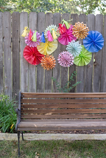 How to make paper and tissue paper flower fans.