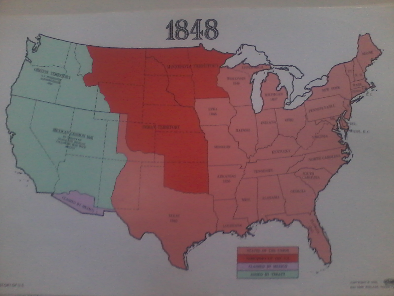 US HISTORY 2013 MAP 1848 - IMG 20130503 101233