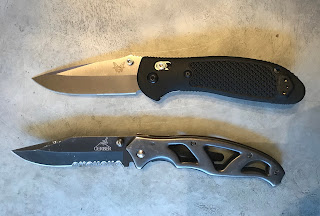 Gerber Paraframe and Benchmade Griptilian 551 Knife