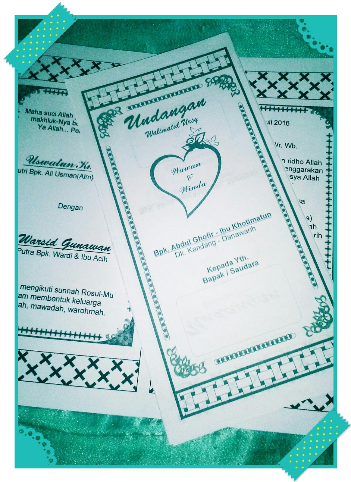 Undangan walimatul ursy wawan winda