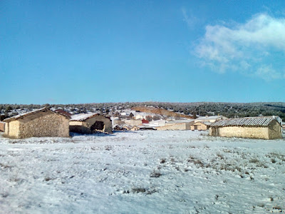 nieve en la serrania de cuenca. autor, miguel alejandro castillo moya