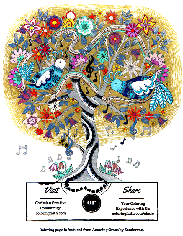 "Amazing Grace" coloring book from Coloring Faith | Color The Bible