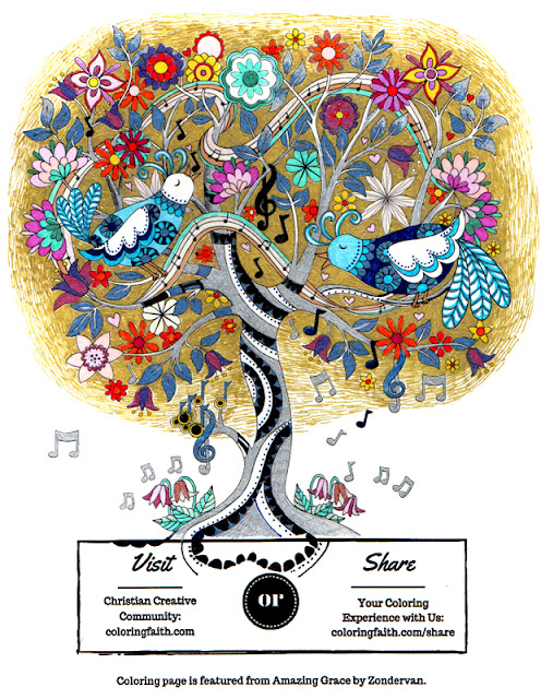 "Amazing Grace" coloring book from Coloring Faith | Color The Bible