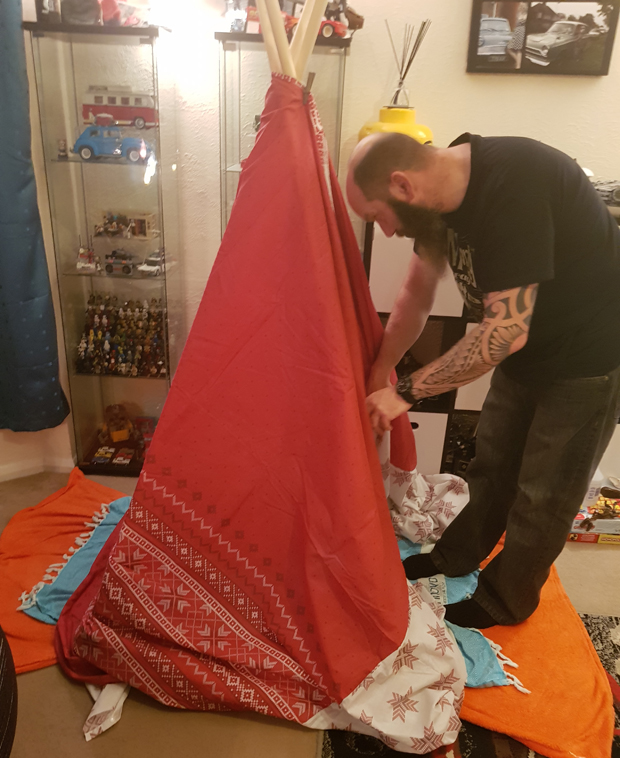Surprised myself with how quick and easy creating a Teepee was