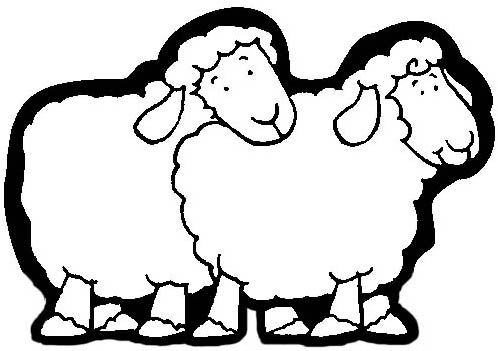 Ovejas juntas para colorear y pintar - COLOREA TUS DIBUJOS