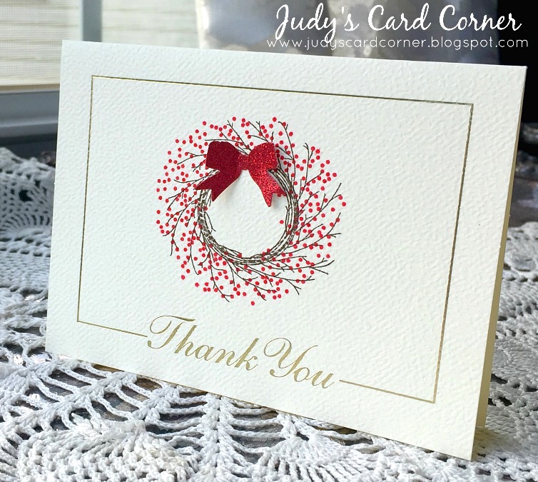 Thank you so much greeting card blank inside Judy's Card Corner: Christmas Thank You Cards