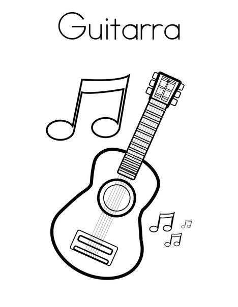 blog de geografia guitarra desenho para imprimir e colorir
