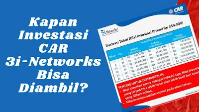 Kapan Investasi CAR 3i-Networks Bisa Diambil?