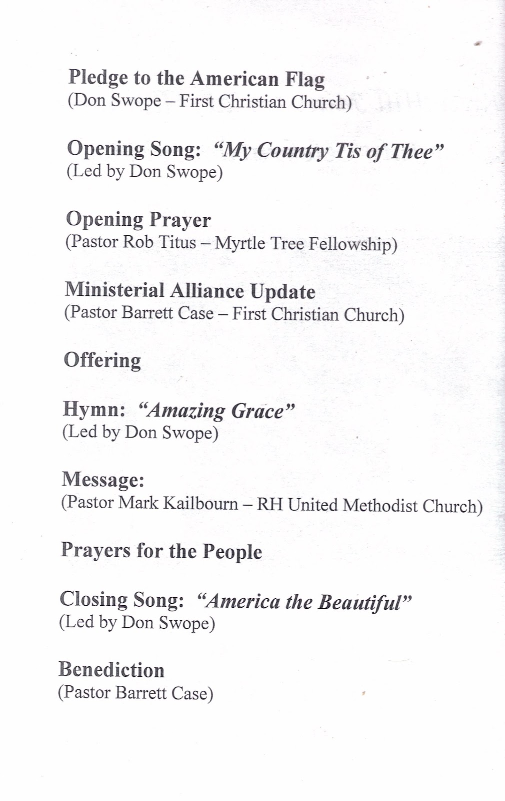 Rich Hill Missouri History Rich Hill Ministerial Alliance 4th of July