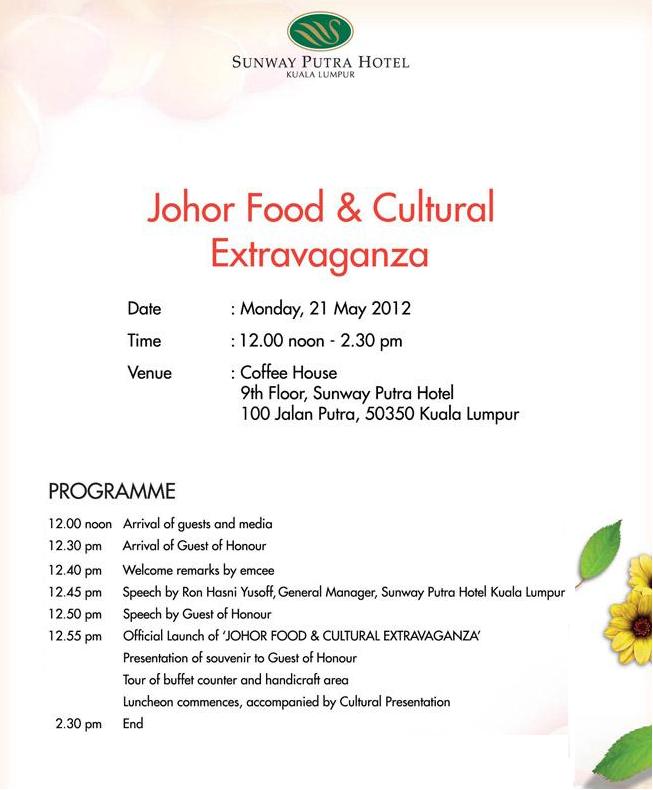 Sunway Putra Hotel Kuala Lumpur: Official Launching of Johor Food