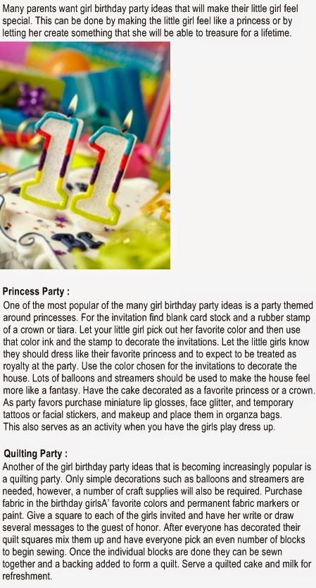 Birthday party ideas for 11 year old girls