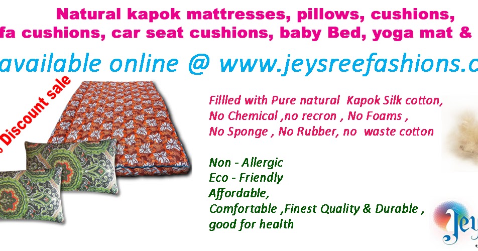 Organic Kapok Silk cotton ilavam panju Mattresses Cushions Pillows