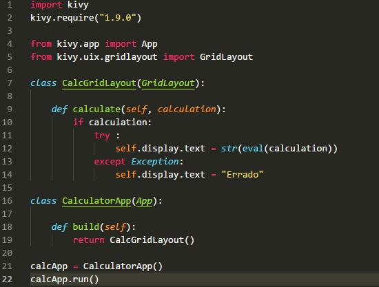 Calculadora feita com Python e Kivy - Lucas Torres