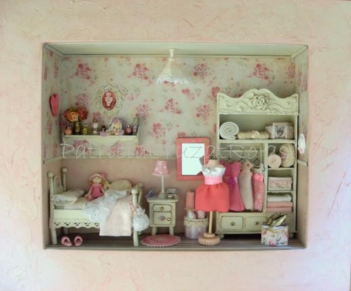 Patricia Cruzat Rojas: Dormitorio Rosa Personalizado con Miniaturas
