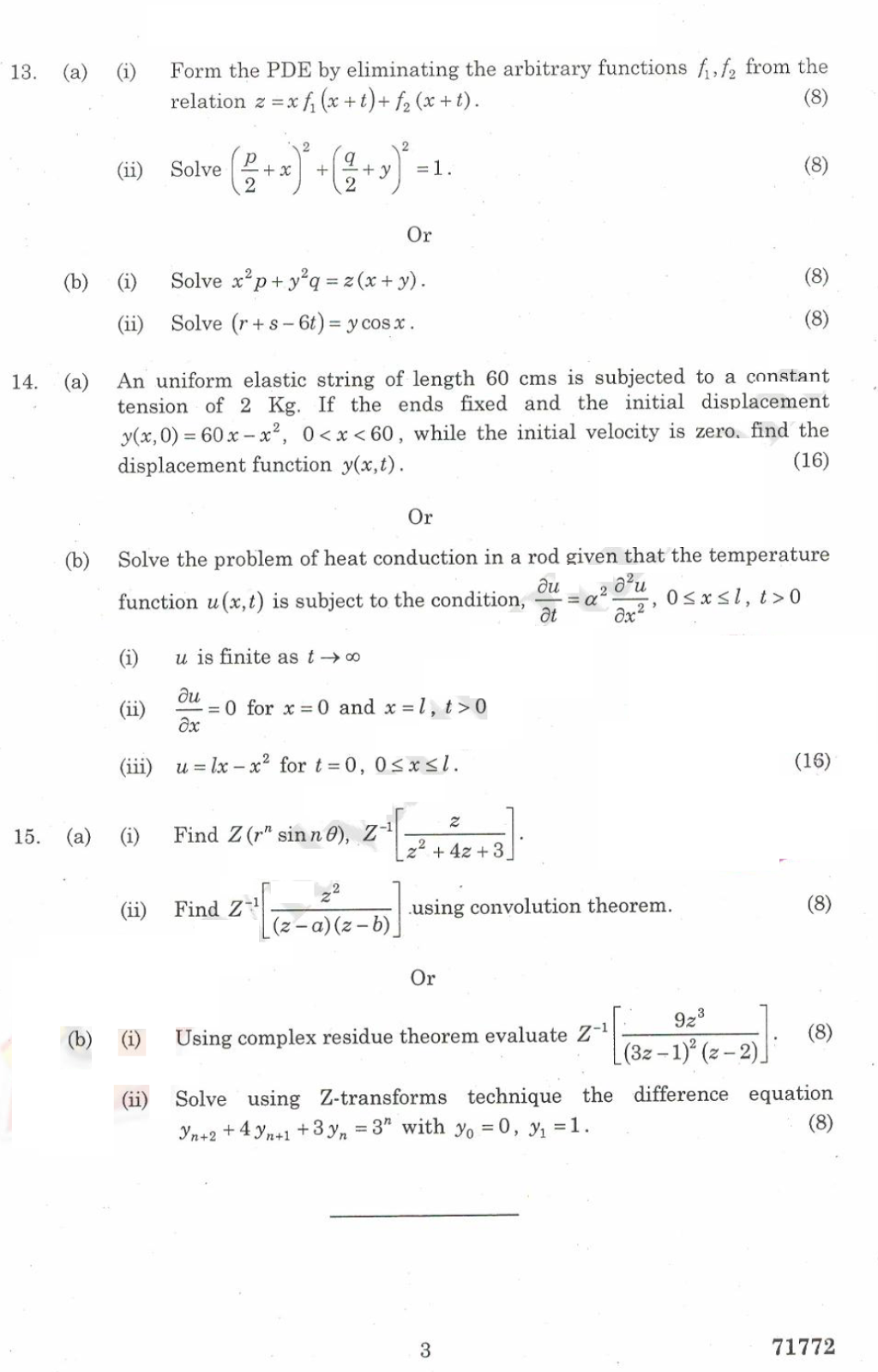MA2211 Transforms and Partial Differential Equation April May 2015