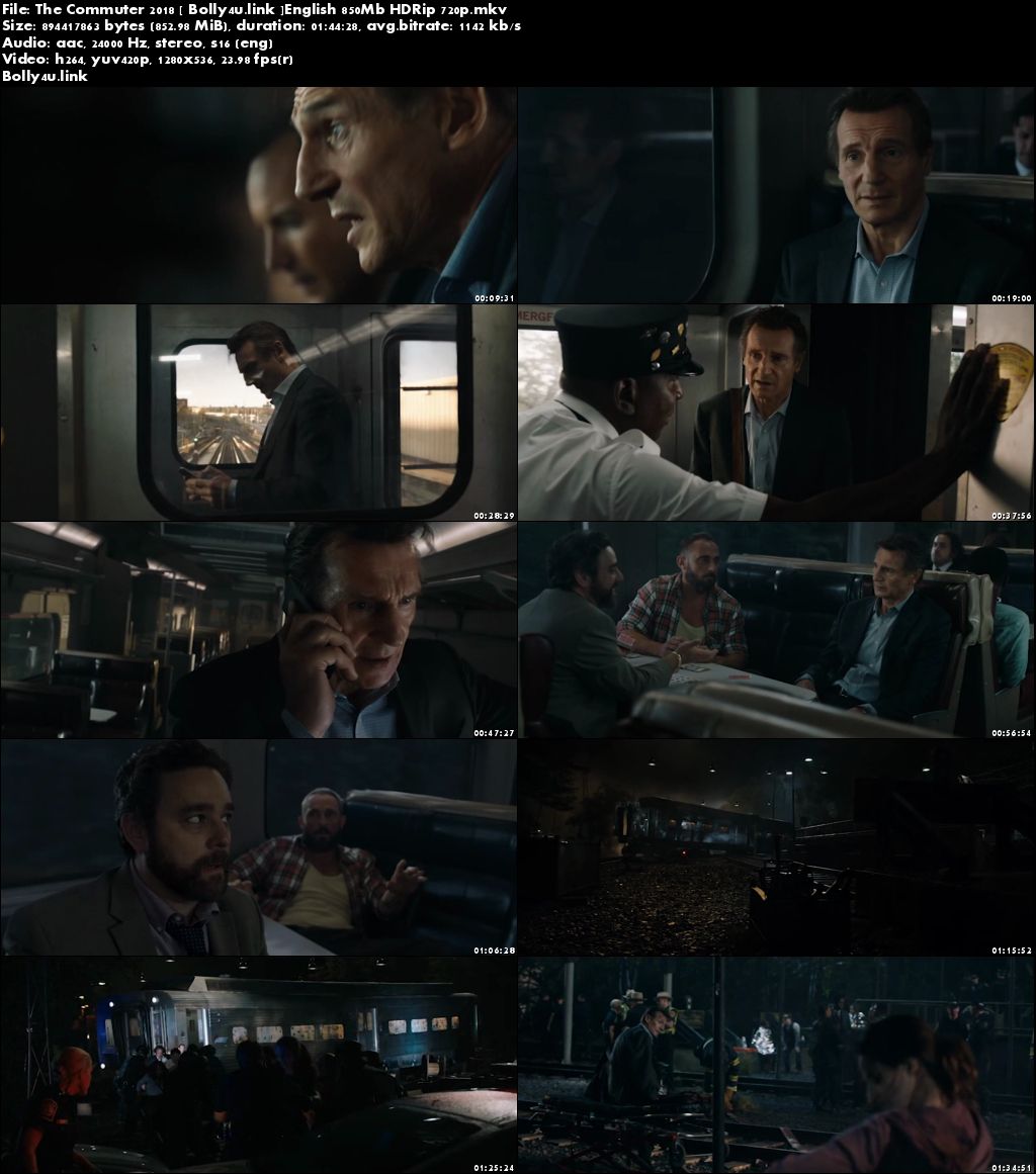 The Commuter 2018 HDRip 850MB English 720p Download