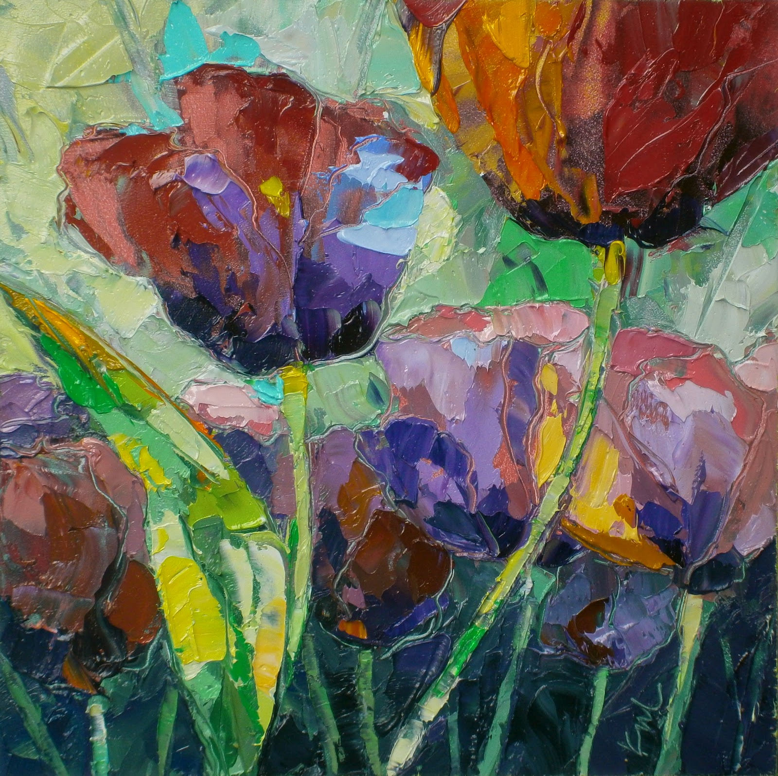 Palette Knife Painters, International: Tulips by Kim McAninch
