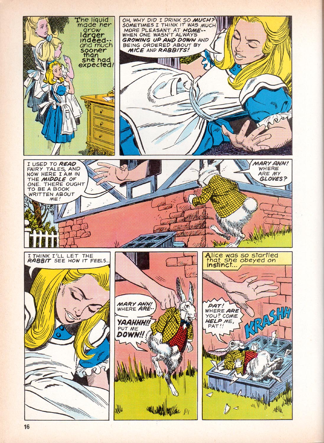 Alice big and small Marvel Comics UK Alice in Wonderland