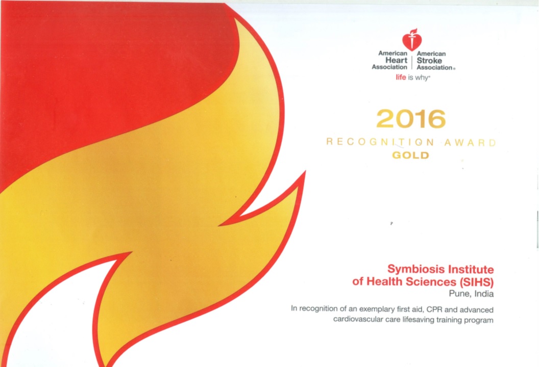 SIHS SIHS conferred with Gold award by American Heart Association, USA
