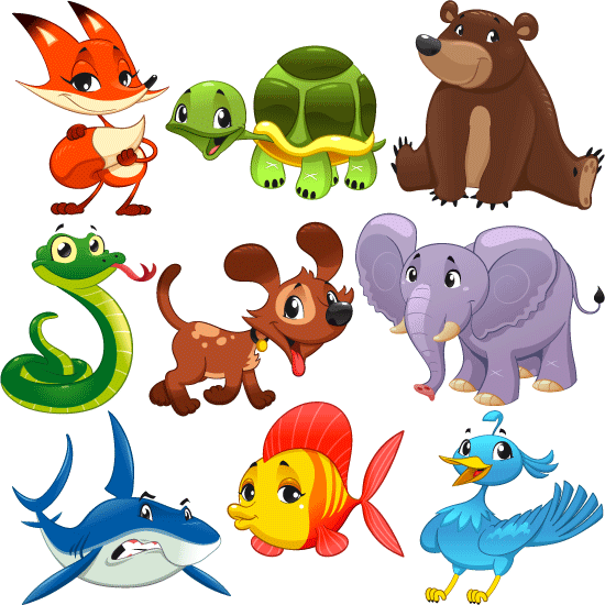 Animalitos divertidos - Vector