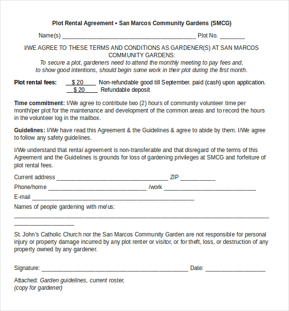 tenancy agreement sample in word