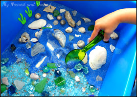 Ocean Floor Discovery Bin and Sensory Play from My Nearest and Dearest
