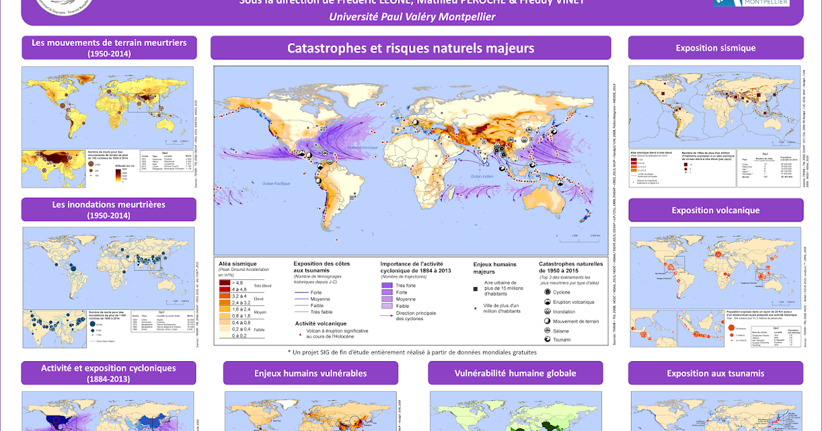 Master GCRN: Carte mondiale des catastrophes et des risques naturels