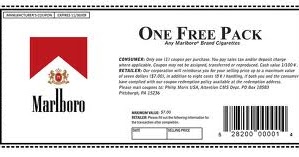 Sign up for cigarette coupons by mail
