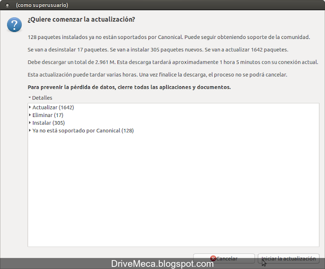 DriveMeca actualizando Linux Ubuntu MATE a Xenial Xerus 16.04 LTS paso a paso