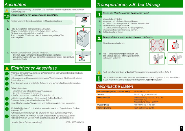 Bedienungsanleitung Siemens iQ300 WM14E425 iSensoric Waschmaschine