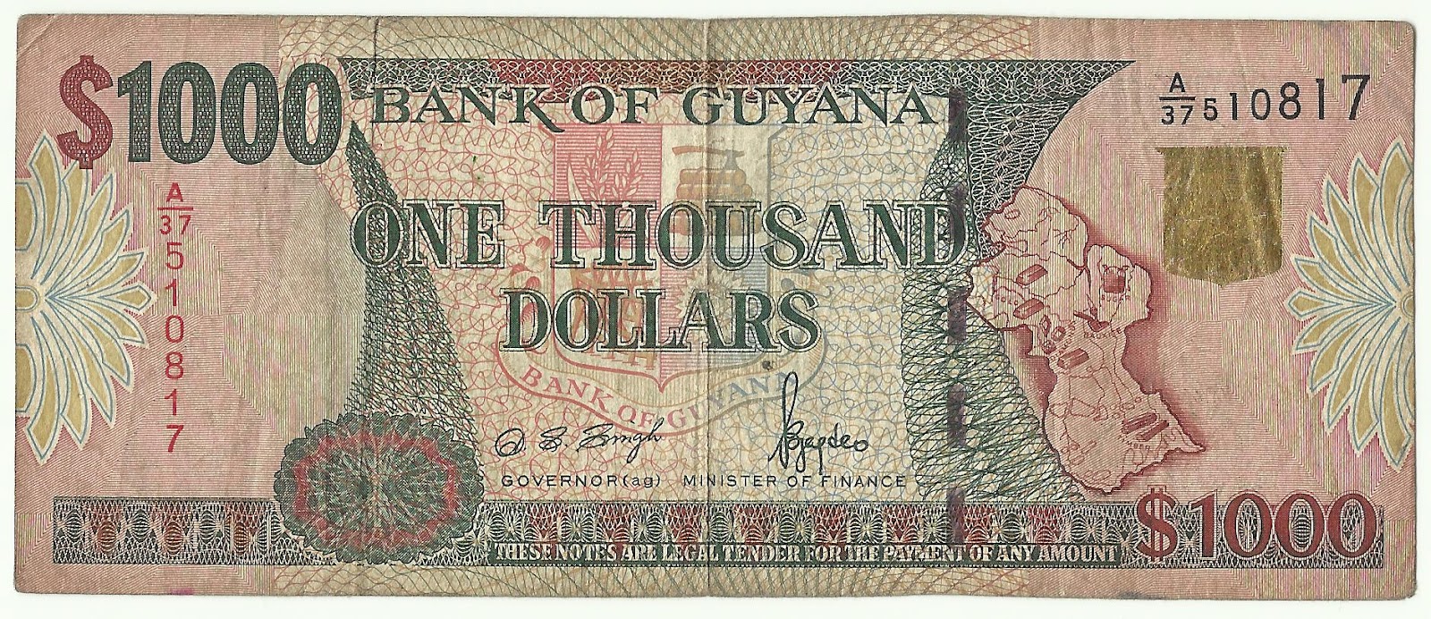 1000 банков доллар купить. Гайанский доллар. Гайана деньги. Денежная валюта в Гайане. Банкноты и боны Гайаны.