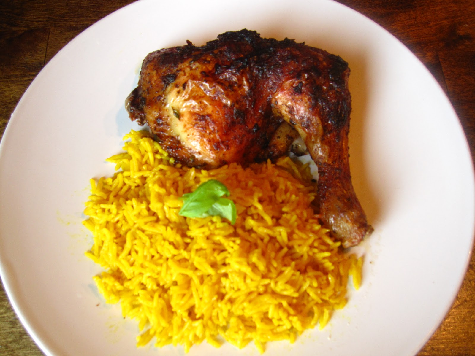 thismallspace Roasted Chicken with Tumeric Basmati Rice