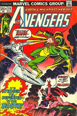 Avengers #116, Silver Surfer vs the Vision