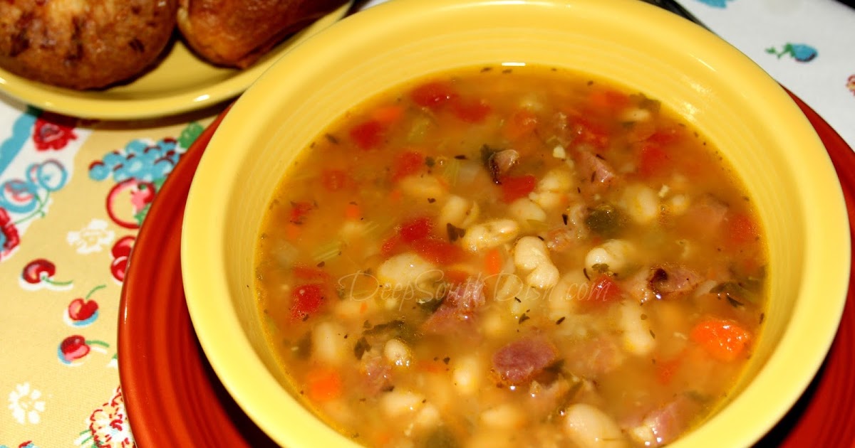 Deep South Dish Ham and Sausage White Bean Stew