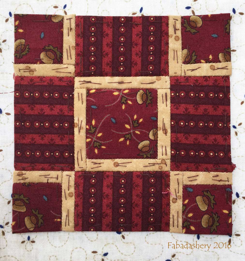 Fabadashery Dear Jane Quilt Block L4 St Cross