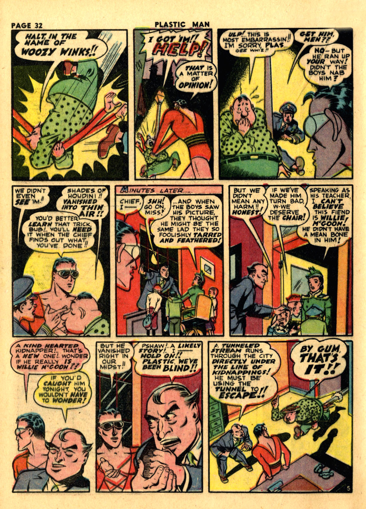 Read online Plastic Man (1943) comic -  Issue #1 - 34