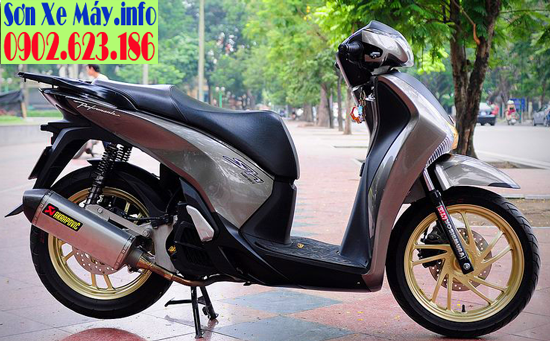 DÁN ĐỔI MÀU HONDA SH 150 VỚI DECAL NHÔM XƯỚC XÁM LÔNG CHUIOT65 TAI DE