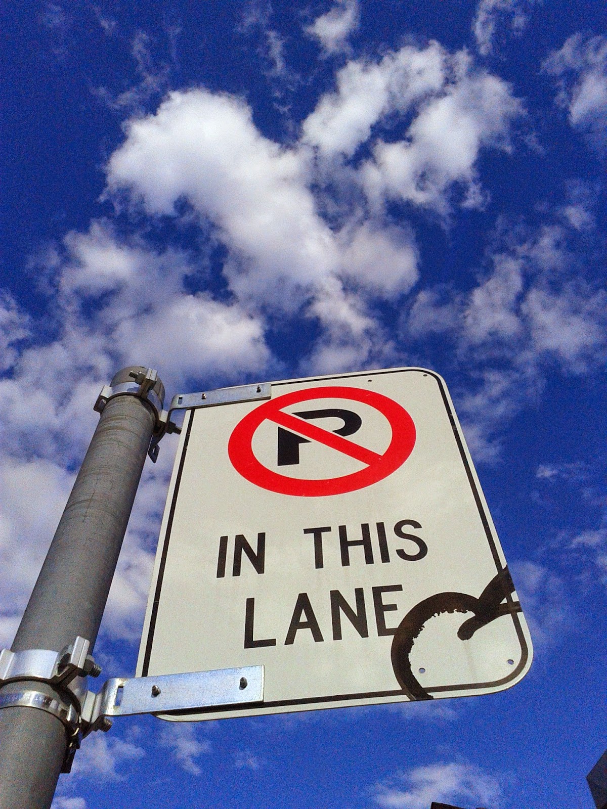 Toronto things Stock photo No Parking in this Lane sign