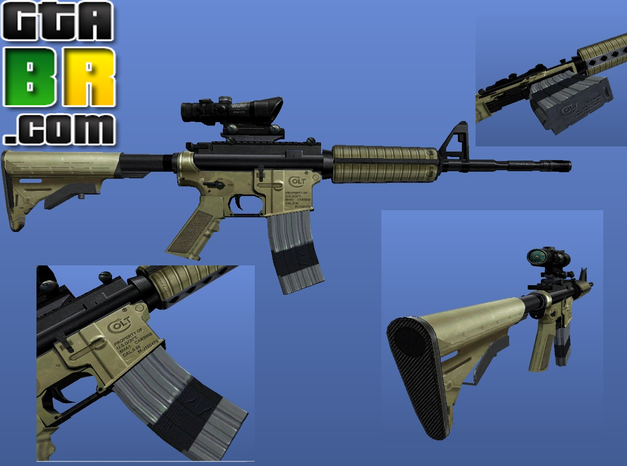 Моды на гта 4 на оружие. M4a1 из Call of Duty. M4a1 m203 ACOG. Cod mw2 m4a1. Cod 4 Modern Warfare m4a1.