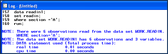 WHERE statement efficiency in log