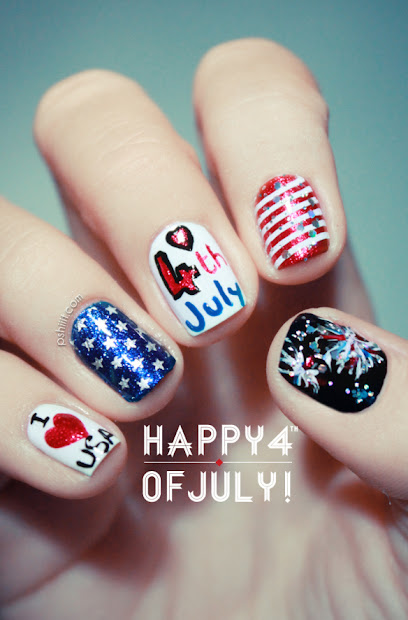 fourth of july nail design - pccala