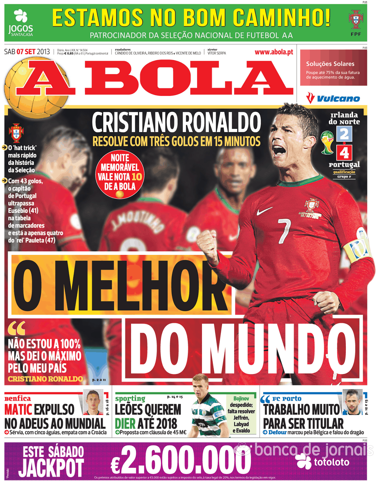 lusosports Capas dos jornais desportivos, hoje