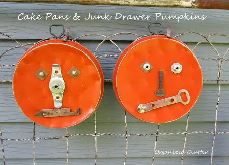 Thrift Shop Cake Pan & Junk Drawer Pumpkins